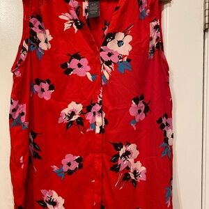 Chelsea & Theodore women’s size XL. Red sleeveless print. Like new. $8